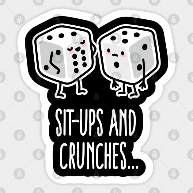 Sit-ups Crunches gym dices Six pack abs fitness Sticker by LaundryFactory